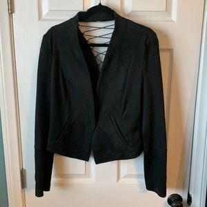 Free People Black open back Jacket